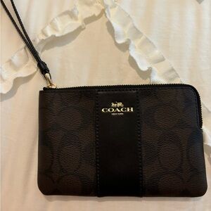 Black & Brown Coach Wristlet